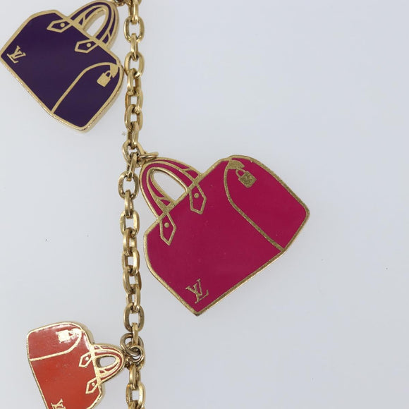LOUIS VUITTON Chain Iconic Bag Charm metal Gold Tone M66985 LV Auth 163860