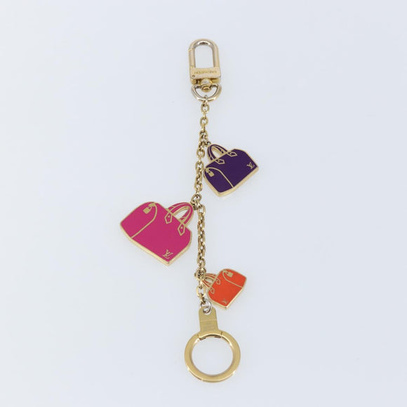LOUIS VUITTON Chain Iconic Bag Charm metal Gold Tone M66985 LV Auth 163860