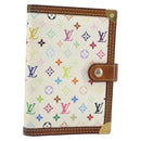 LOUIS VUITTON Multicolor Agenda PM Day Planner Cover White R21074 LV Auth 163862-1