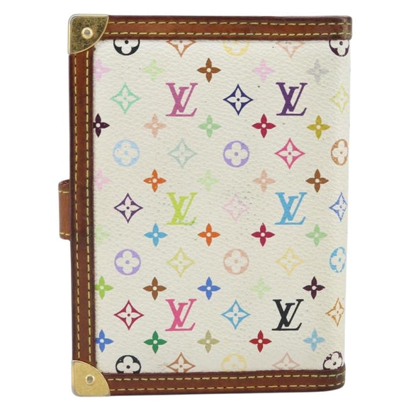 LOUIS VUITTON Multicolor Agenda PM Day Planner Cover White R21074 LV Auth 163862