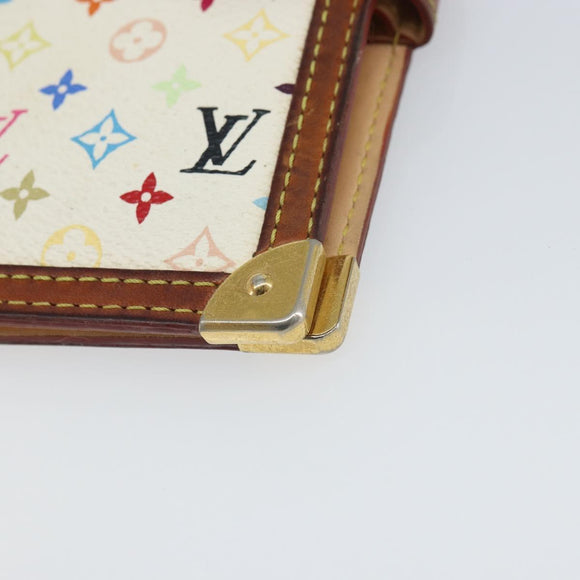 LOUIS VUITTON Multicolor Agenda PM Day Planner Cover White R21074 LV Auth 163862