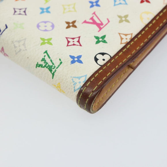 LOUIS VUITTON Multicolor Agenda PM Day Planner Cover White R21074 LV Auth 163862