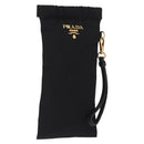 PRADA Pouch Nylon Black Gold Auth 163863-1