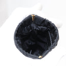 PRADA Pouch Nylon Black Gold Auth 163863-17