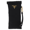 PRADA Pouch Nylon Black Gold Auth 163863-2