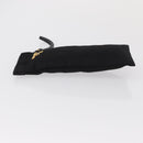 PRADA Pouch Nylon Black Gold Auth 163863-5