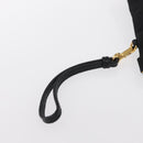 PRADA Pouch Nylon Black Gold Auth 163863-7