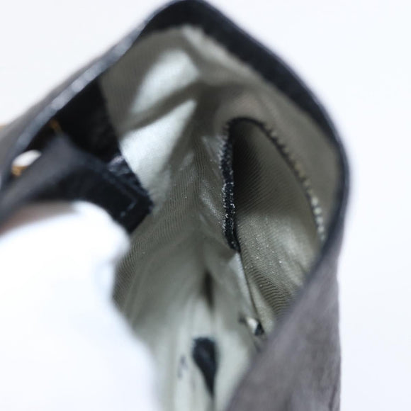 CHANEL COCO Mark Gloves Leather Black CC Auth 163864