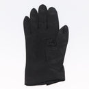 CHANEL COCO Mark Gloves Leather Black CC Auth 163864-14
