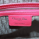 Christian Dior Lady Dior Hand Bag Lamb Skin 2way Pink Silver Auth 163880SAM-23