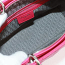 Christian Dior Lady Dior Hand Bag Lamb Skin 2way Pink Silver Auth 163880SAM-11