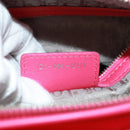 Christian Dior Lady Dior Hand Bag Lamb Skin 2way Pink Silver Auth 163880SAM-12