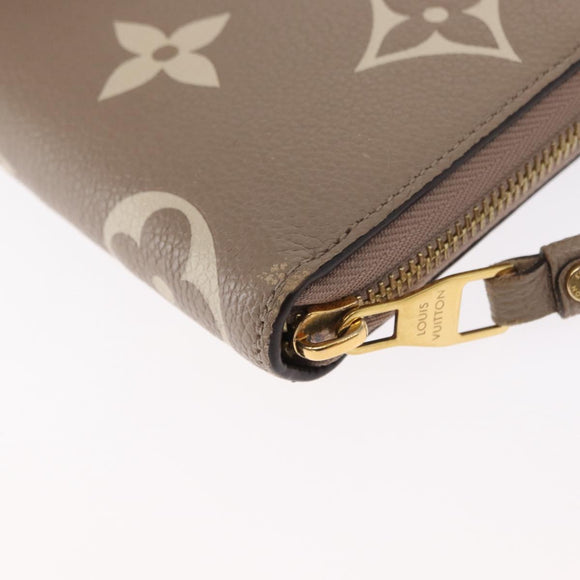 LOUIS VUITTON Bicolor Monogram Empreinte Zippy Wallet Grau M69794 Auth 163886A