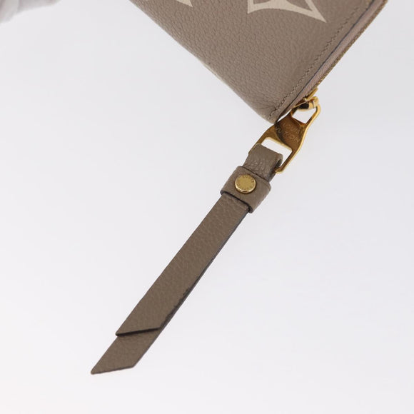 LOUIS VUITTON Bicolor Monogram Empreinte Zippy Wallet Grau M69794 Auth 163886A