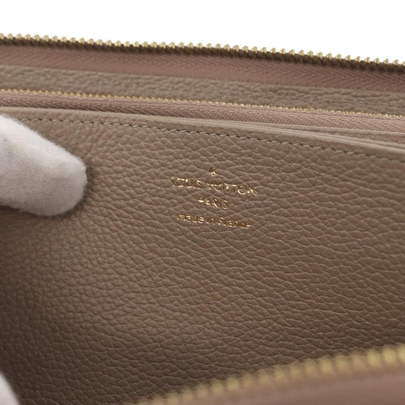 LOUIS VUITTON Bicolor Monogram Empreinte Zippy Wallet Grau M69794 Auth 163886A