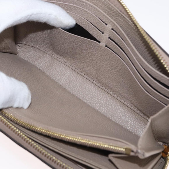 LOUIS VUITTON Bicolor Monogram Empreinte Zippy Wallet Gray M69794 Auth 163886A
