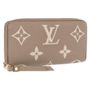 LOUIS VUITTON Bicolor Monogram Empreinte Zippy Wallet Grau M69794 Auth 163886A-1