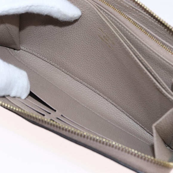 LOUIS VUITTON Bicolor Monogram Empreinte Zippy Wallet Grau M69794 Auth 163886A