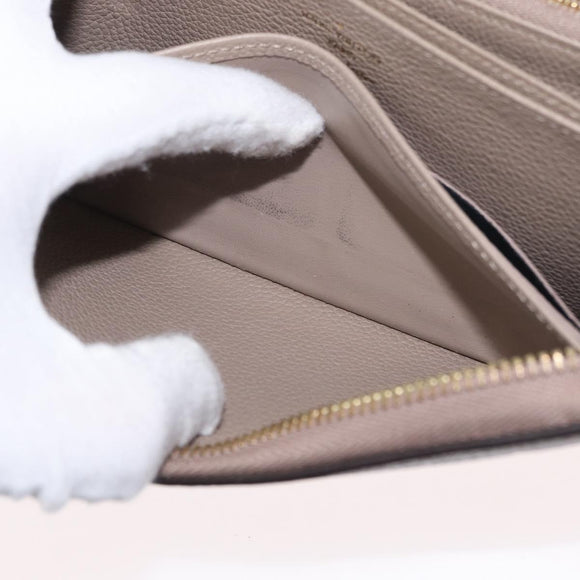 LOUIS VUITTON Bicolor Monogram Empreinte Zippy Wallet Gray M69794 Auth 163886A