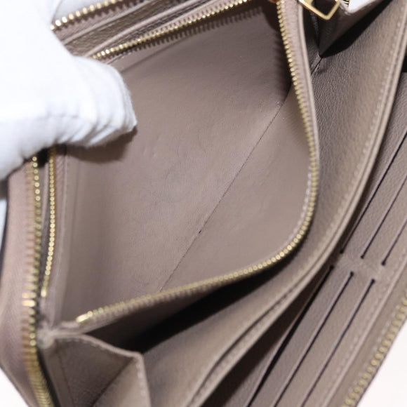 LOUIS VUITTON Bicolor Monogram Empreinte Zippy Wallet Grau M69794 Auth 163886A