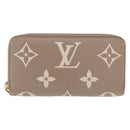LOUIS VUITTON Bicolor Monogram Empreinte Zippy Wallet Grau M69794 Auth 163886A-13