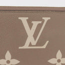 LOUIS VUITTON Bicolor Monogram Empreinte Zippy Wallet Grau M69794 Auth 163886A-3