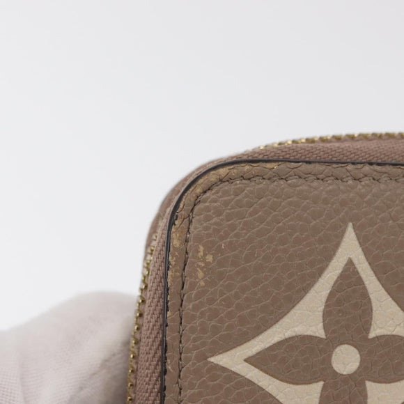 LOUIS VUITTON Bicolor Monogram Empreinte Zippy Wallet Grau M69794 Auth 163886A
