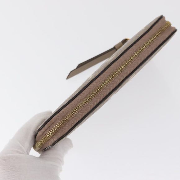 LOUIS VUITTON Bicolor Monogram Empreinte Zippy Wallet Grau M69794 Auth 163886A