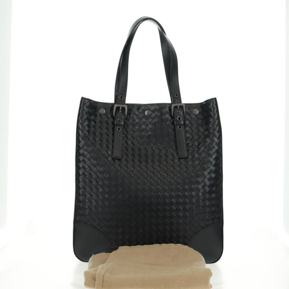 BOTTEGA VENETA INTRECCIATO Tote Bag Leather Black Auth 163890SAM