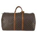 LOUIS VUITTON Monogram Keepall 60 Boston Bag M41422 LV Auth 163895-2