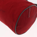 PRADA Sports Shoulder Bag Nylon Red Silver Auth 163901-15