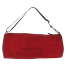 PRADA Sports Shoulder Bag Nylon Red Silver Auth 163901-2