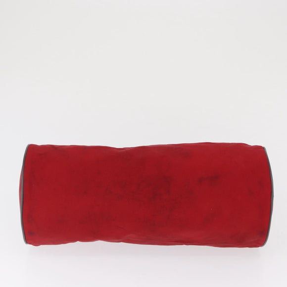 PRADA Sports Shoulder Bag Nylon Red Silver Auth 163901