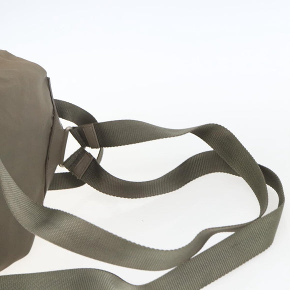 PRADA Backpack Nylon Khaki Silver Auth 163902