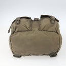 PRADA Backpack Nylon Khaki Silver Auth 163902-11