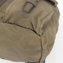 PRADA Backpack Nylon Khaki Silver Auth 163902-12