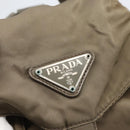 PRADA Backpack Nylon Khaki Silver Auth 163902-19