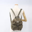 PRADA Backpack Nylon Khaki Silver Auth 163902-26