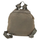 PRADA Backpack Nylon Khaki Silver Auth 163902-2