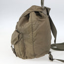 PRADA Backpack Nylon Khaki Silver Auth 163902-5