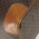CELINE Macadam Canvas Boston Bag PVC Leather Brown Gold Auth 163903-12