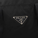 PRADA Boston Bag Nylon 2way Black Silver Auth 163905A-18
