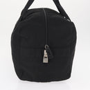 PRADA Boston Bag Nylon 2way Black Silver Auth 163905A-4