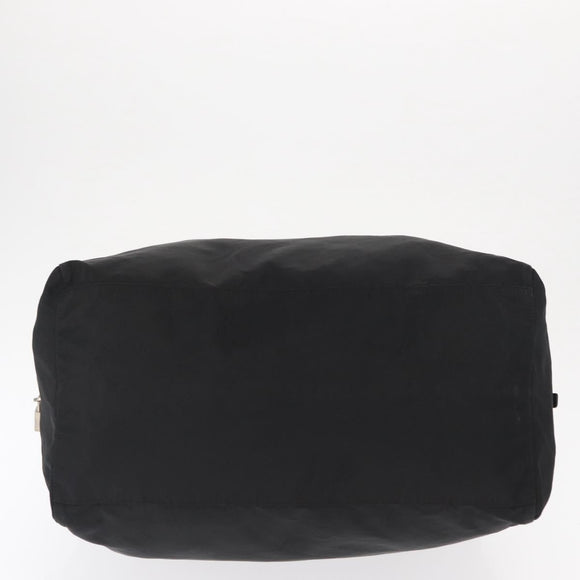 PRADA Boston Bag Nylon 2way Black Silver Auth 163905A