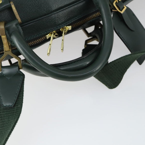 LOUIS VUITTON Taiga Elanga An Poche Boston Bag Acajou M30104 LV Auth 163911