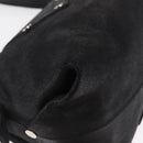 CELINE Shoulder Bag Leather Black Gold Auth 163914-15