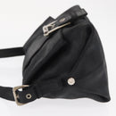 CELINE Shoulder Bag Leather Black Gold Auth 163914-4