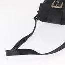 CELINE Shoulder Bag Leather Black Gold Auth 163914-7