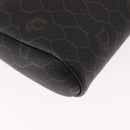Christian Dior Honeycomb Canvas Shoulder Bag PVC Gray Gold Auth 163916-16