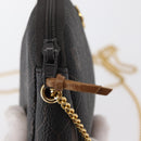 Christian Dior Honeycomb Canvas Shoulder Bag PVC Gray Gold Auth 163916-10